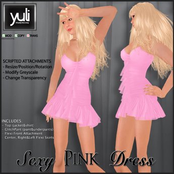 Second Life Marketplace - (Yuli) Sexy PINK Dress